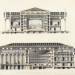 Design of the Bolshoi Theatre in St Petersbourg. Cross-section